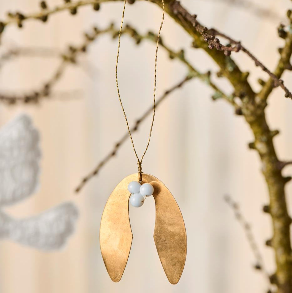 Brass Mistletoe Decoration