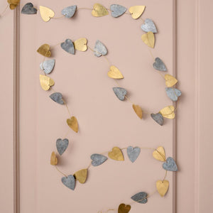 Heart Brass and Metal Garland