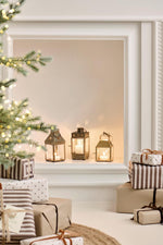 Load image into Gallery viewer, Mini Glass Lantern Brass
