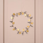 Load image into Gallery viewer, Wreath Brass with Leaf Decoration
