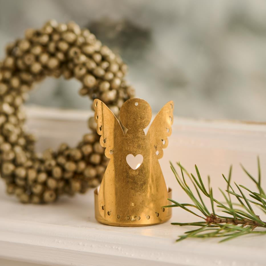 Brass Angel Tea Light Candle Holder