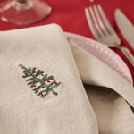 Load image into Gallery viewer, Napkin Natural with Tree Embroidery
