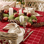 Load image into Gallery viewer, Cotton Red and White Checked Table Cloth
