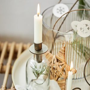 Brass Dinner Candle Bottle Top Holder