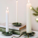 Load image into Gallery viewer, Green Metal Dinner Candle Holder
