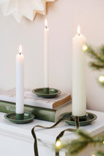 Load image into Gallery viewer, Green Metal Taper Candle Holder
