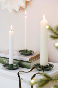 Green Metal Taper Candle Holder