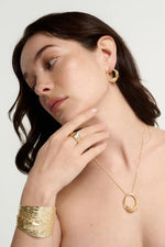 Load image into Gallery viewer, Fold Large Bangle Gold
