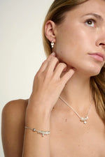 Load image into Gallery viewer, Silver Aria Hoop Huggie Earrings
