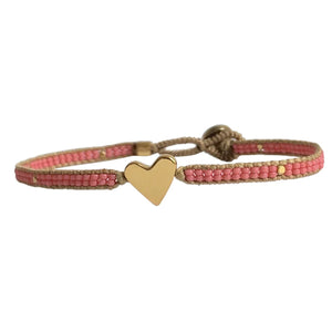 GOLD AND HEART LILA BRACELET three colours available