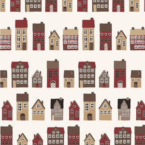 GIFT WRAP CHRISTMAS HOUSES PAPER ROLL 5 MT