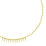 Load image into Gallery viewer, Spike Drop Necklace Gold
