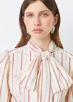 Load image into Gallery viewer, Suncoo Striped Blouse Lips Cherry and Cream

