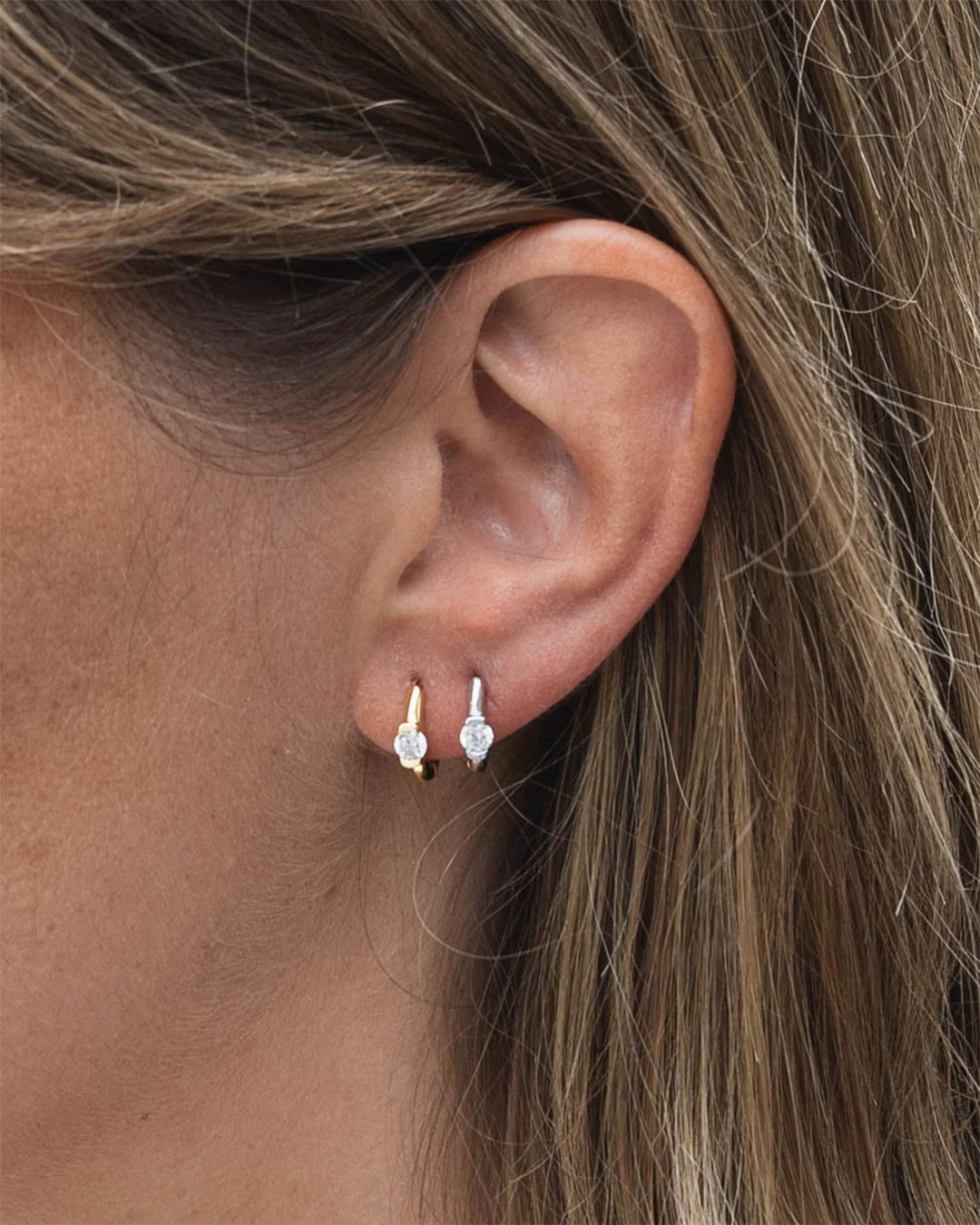 Ziggy Hoop Earrings Gold