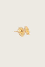 Load image into Gallery viewer, Aimala Stud Earrings with Polki Diamond and Labradorite
