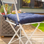 Load image into Gallery viewer, Square Garden Chair Seat Cushion Navy
