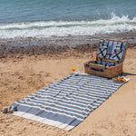 Load image into Gallery viewer, Turkish Cotton Beach Towel  Navy
