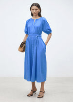 Load image into Gallery viewer, Suncoo Bleu Cotton Cassie Dress

