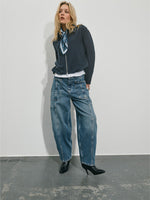 Load image into Gallery viewer, MosMosh Rosy Galleon Jeans Dark Blue
