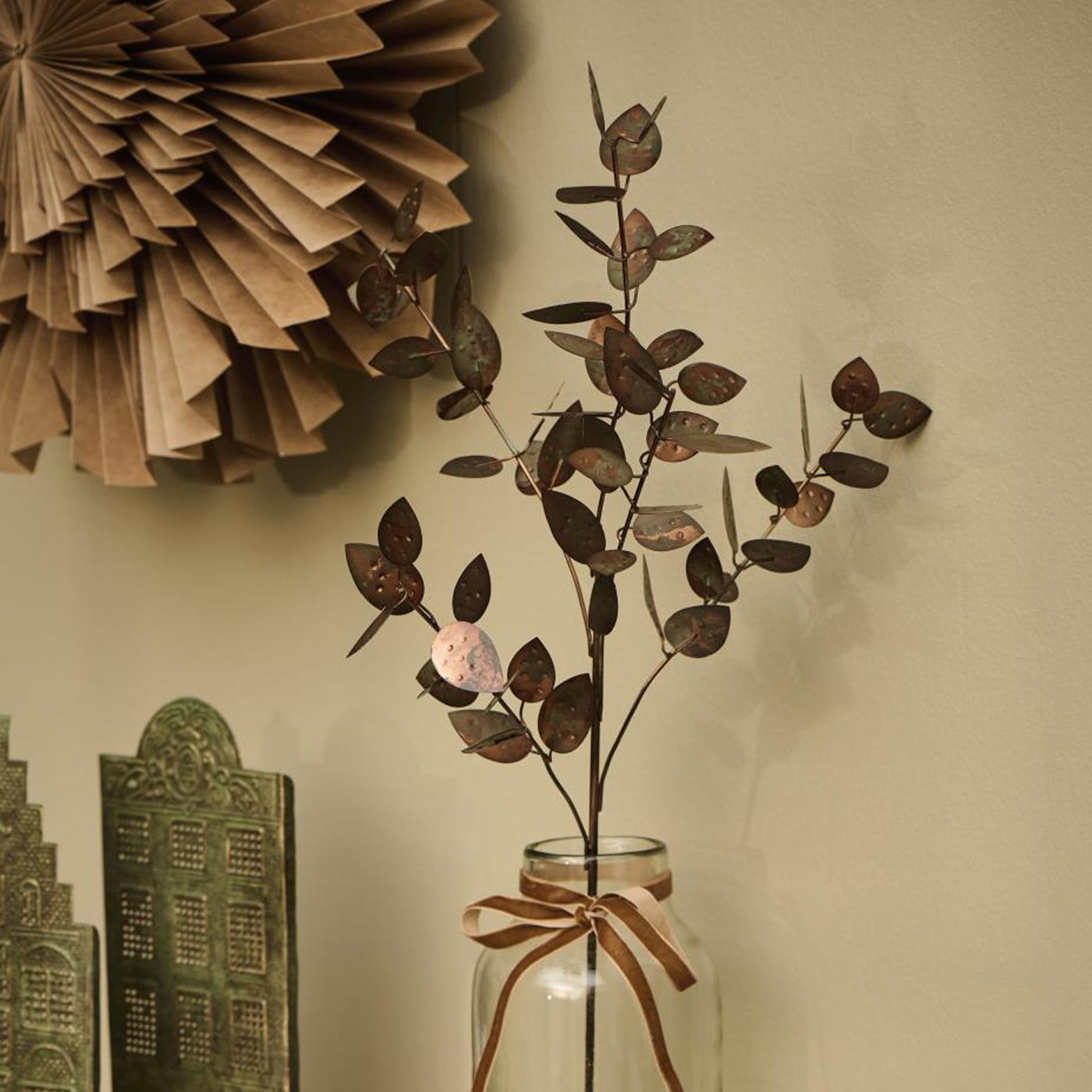 Metal Branch Decoration Copper Look