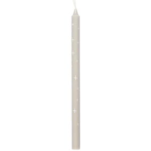 Taper Candle Star Design Grey