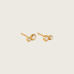 Load image into Gallery viewer, Celestia Earrings Gold and Pearl Studs

