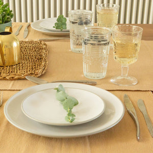 Ribbed Cotton Placemat Beige
