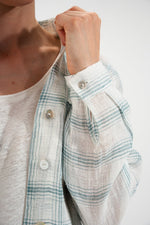 Load image into Gallery viewer, Mat de Misiane Cyclate Checked Shirt Blue

