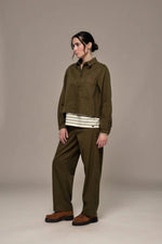 Load image into Gallery viewer, Mat De Misaine Clinfoc Olive Shirt Jacket
