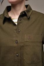 Load image into Gallery viewer, Mat De Misaine Clinfoc Olive Shirt Jacket
