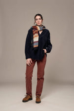 Load image into Gallery viewer, Mat De Misaine Claran Micro Cord Shirt Navy
