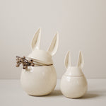 Load image into Gallery viewer, CERAMIC RABBIT STORAGE JAR VANILLA LARGE
