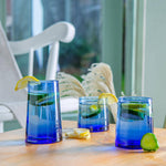 Load image into Gallery viewer, Recycled Tumbler Glass 260ml Blue
