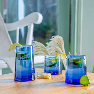 Recycled Tumbler Glass 260ml Blue