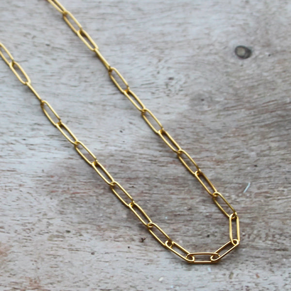 YN-108 GOLD PAPER CHAIN NECKLACE