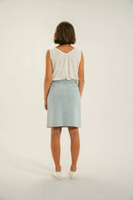 Load image into Gallery viewer, Mat De Misaine Jupon Raye Navy Skirt
