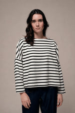Load image into Gallery viewer, Mat De Misaine Maki Jumper Navy Stripe
