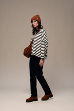 Load image into Gallery viewer, Mat De Misaine Maki Jumper Navy Stripe

