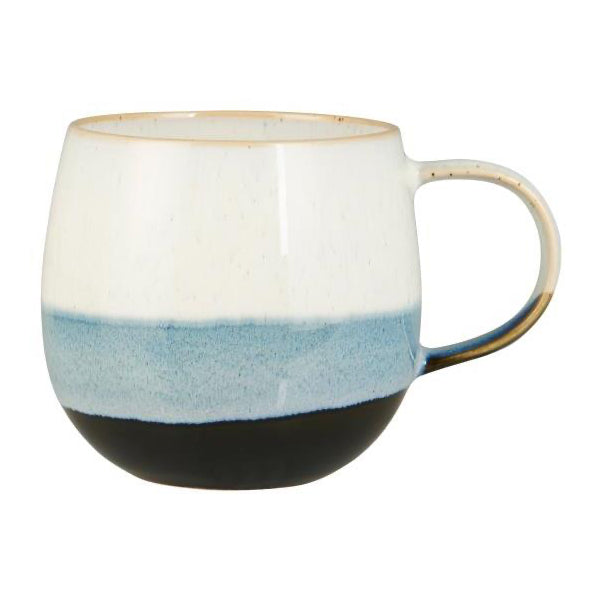 Ceramic Mug Blue Layered Design