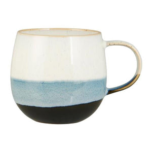 Ceramic Mug Blue Layered Design