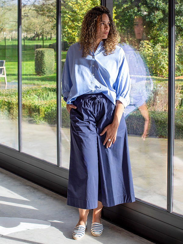 Chalk Carrie Culotte Navy