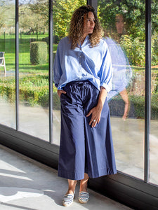 Chalk Carrie Culotte Navy