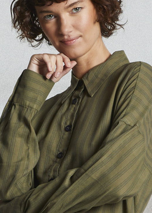 Mat de Misaine Charme Raye Pistache Shirt