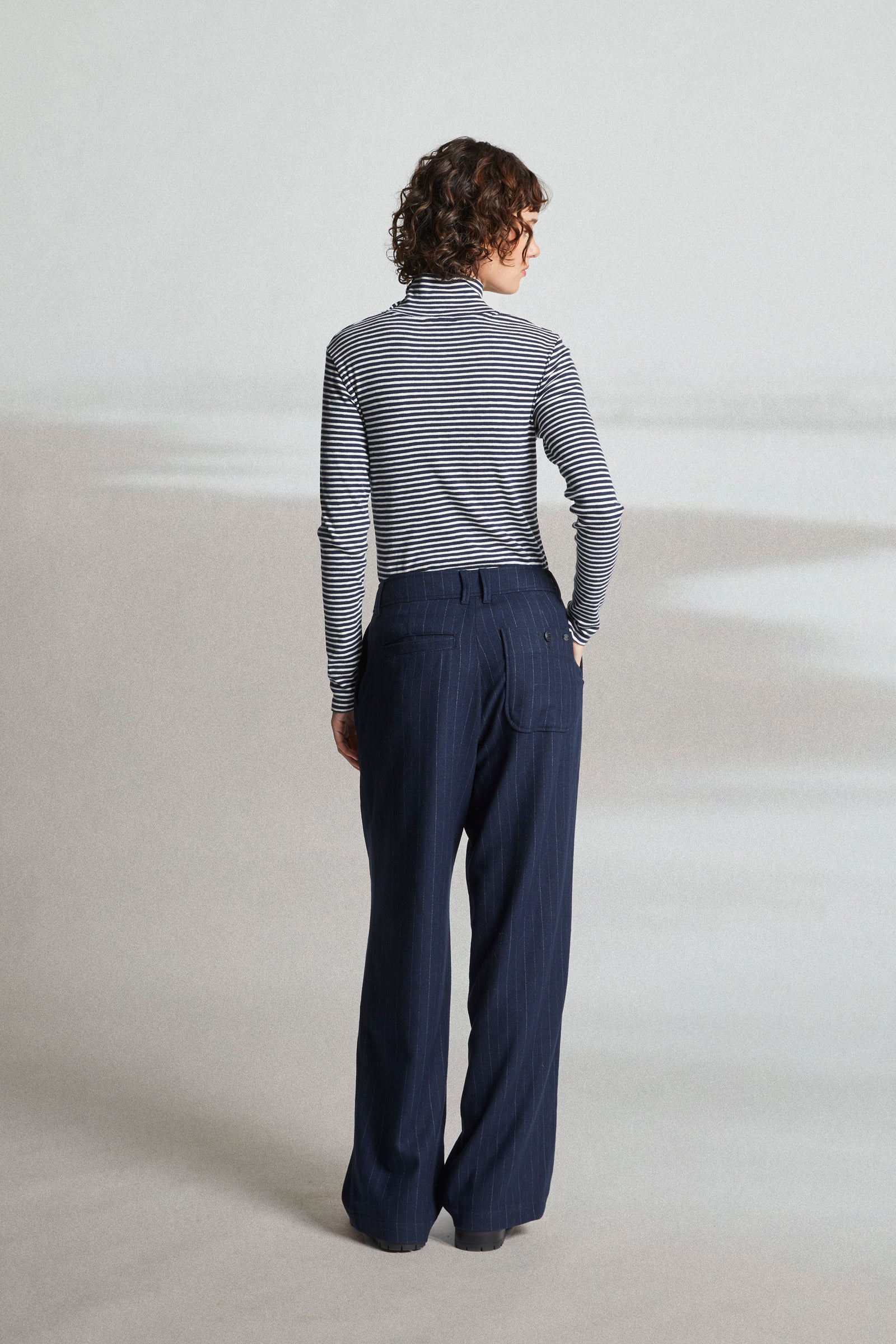 Mat de Misaine Percheur Navy Pinstripe Trousers