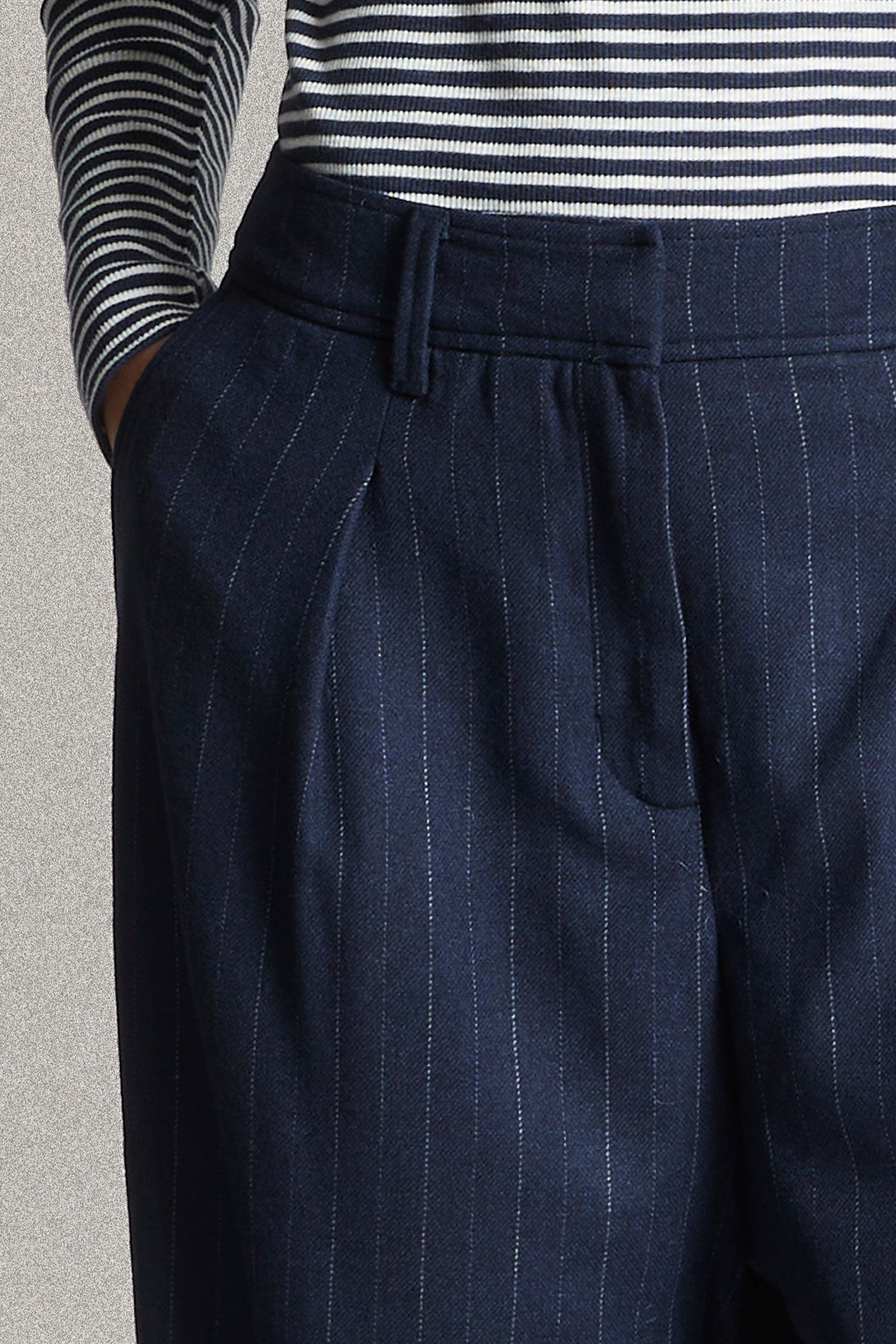 Mat de Misaine Percheur Navy Pinstripe Trousers