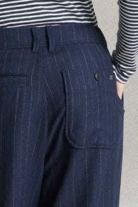 Mat de Misaine Percheur Navy Pinstripe Trousers