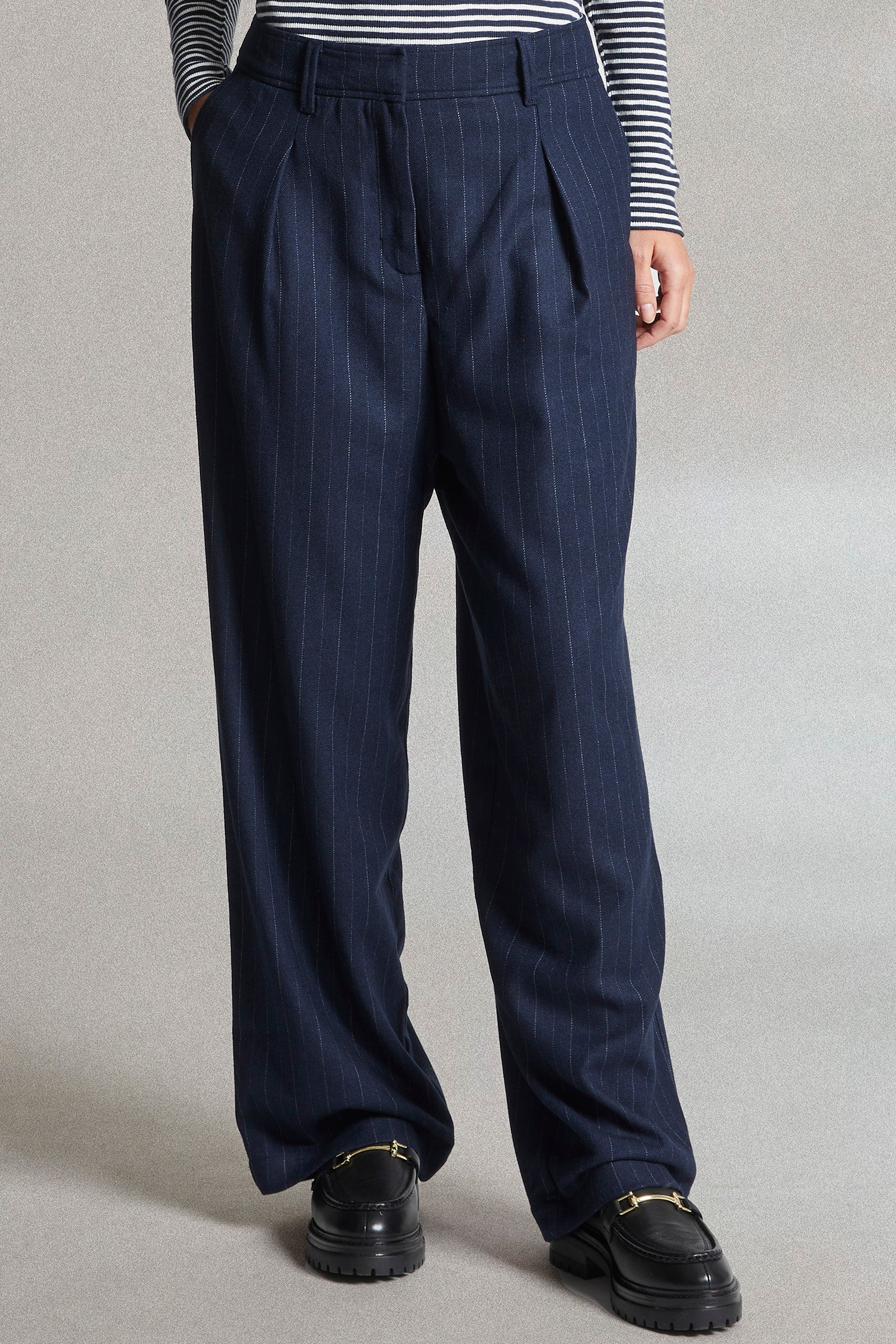 Mat de Misaine Percheur Navy Pinstripe Trousers