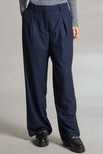 Load image into Gallery viewer, Mat de Misaine Percheur Navy Pinstripe Trousers
