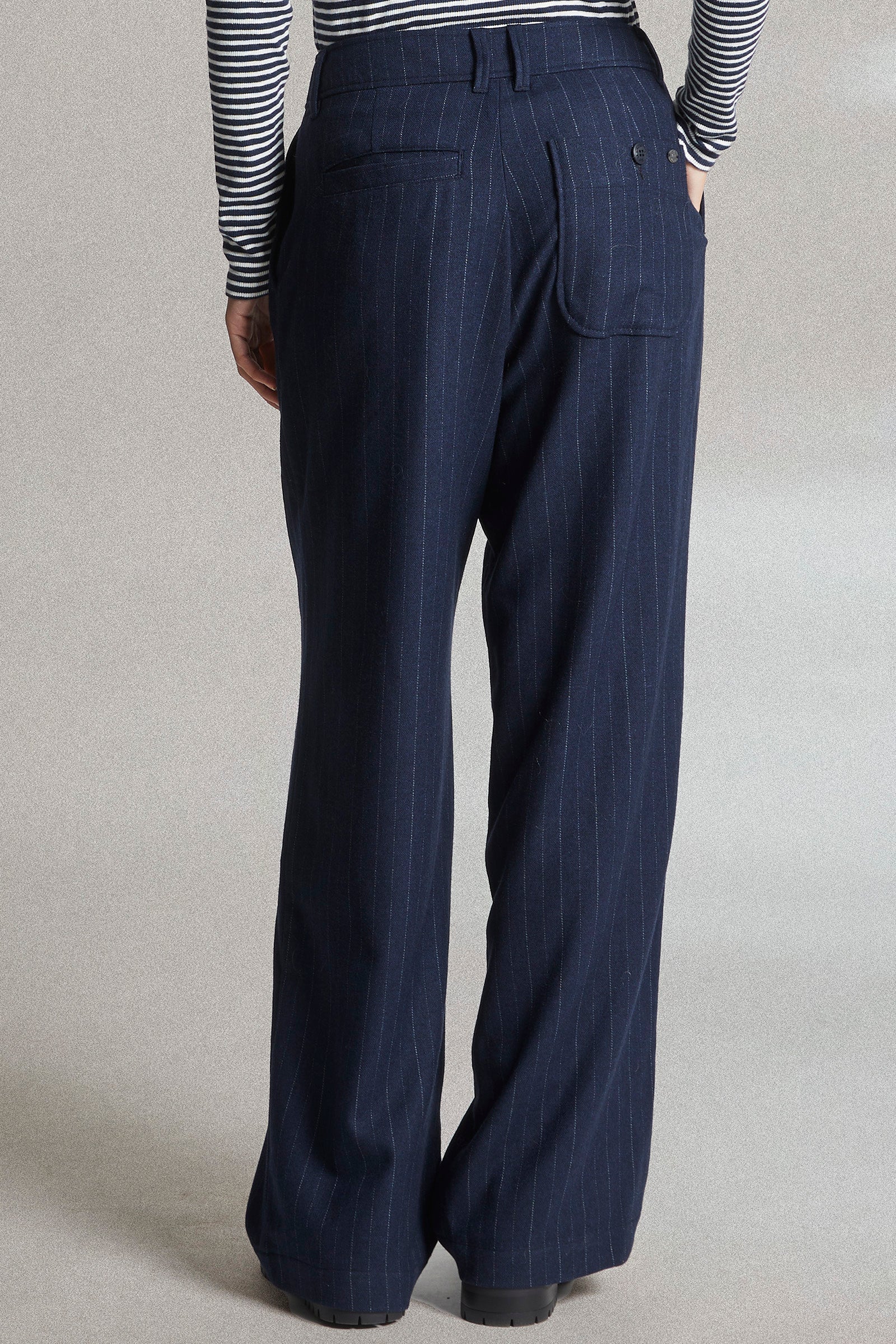 Mat de Misaine Percheur Navy Pinstripe Trousers