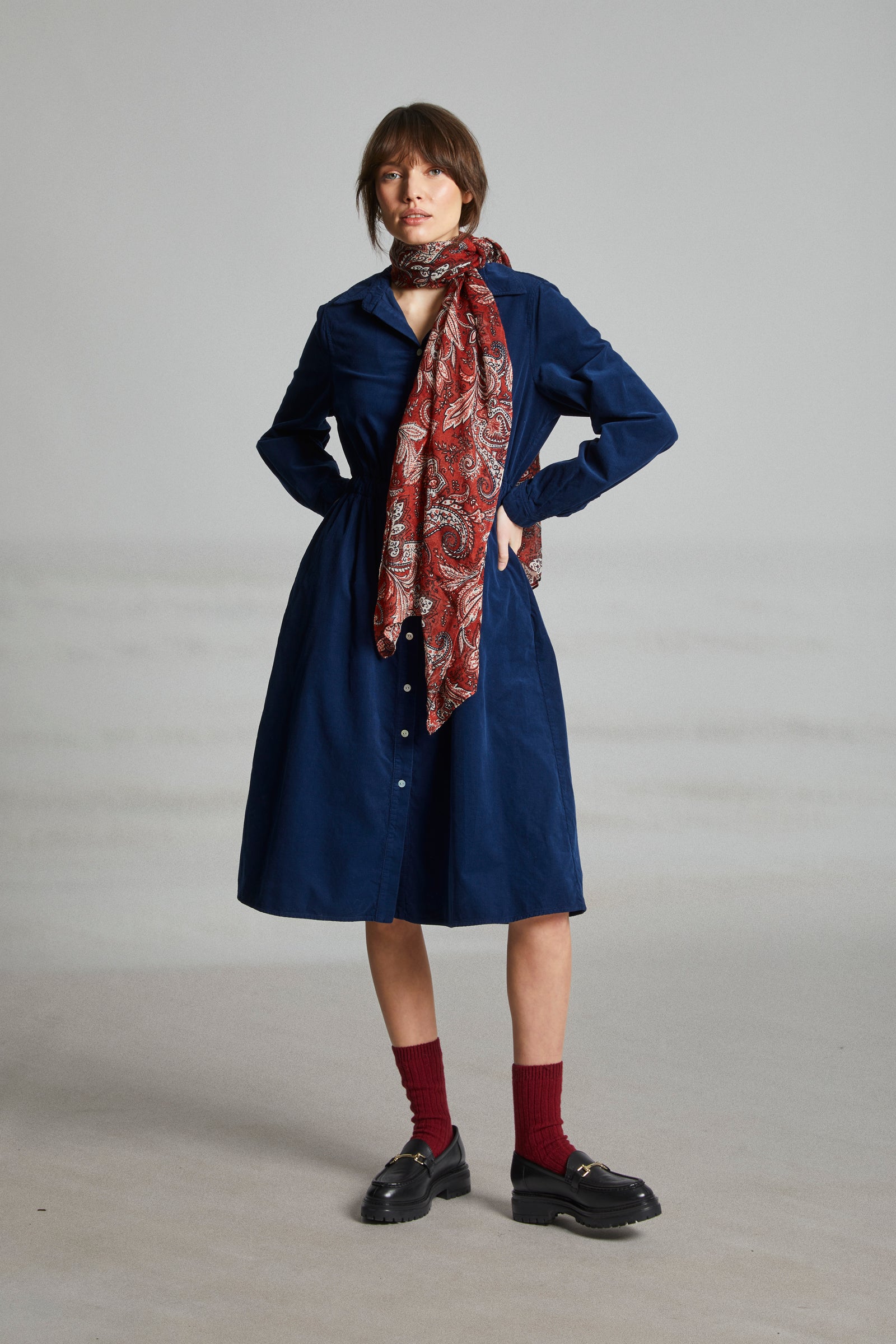 Mat de Misaine Rouf Micro Cord Navy Dress